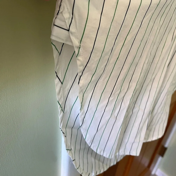 J. Crew Relaxed-fit collarless tunic shirt in striped poplin Popover Size 2 - Picture 5 of 12